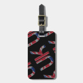 The UK Union Jack British Flag Typography Elegant Bagagelabel (Voorkant verticaal)