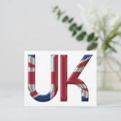 The UK Union Jack British Flag Typography Elegant Briefkaart (Staand voorkant)