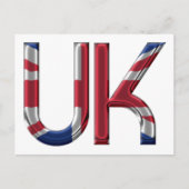 The UK Union Jack British Flag Typography Elegant Briefkaart (Voorkant)