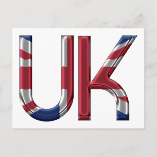 The UK Union Jack British Flag Typography Elegant Briefkaart (Voorkant)