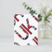 The UK Union Jack British Flag Typography Elegant Briefkaart (Staand voorkant)
