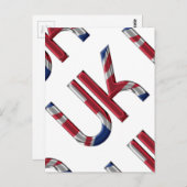 The UK Union Jack British Flag Typography Elegant Briefkaart (Voorkant / Achterkant)