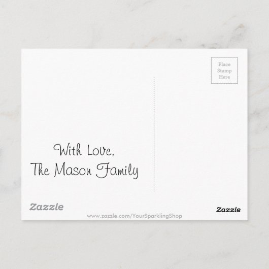 The UK Union Jack British Flag Typography Elegant Briefkaart (Achterkant)