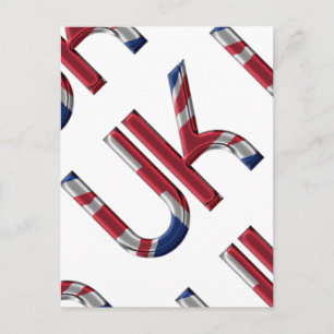 The UK Union Jack British Flag Typography Elegant Briefkaart
