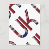 The UK Union Jack British Flag Typography Elegant Briefkaart (Voorkant)