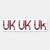 The UK Union Jack British Flag Typography Elegant Bumpersticker (Voorkant)