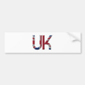 The UK Union Jack British Flag Typography Elegant Bumpersticker (Voorkant)