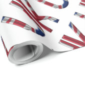 The UK Union Jack British Flag Typography Elegant Cadeaupapier (Rol Hoek)
