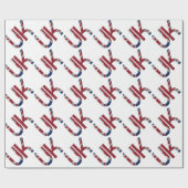 The UK Union Jack British Flag Typography Elegant Cadeaupapier (Vlak)