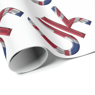 The UK Union Jack British Flag Typography Elegant Cadeaupapier