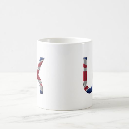 The UK Union Jack British Flag Typography Elegant Koffiemok (Center)