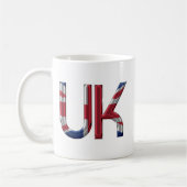 The UK Union Jack British Flag Typography Elegant Koffiemok (Links)