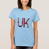 The UK Union Jack British Flag Typography Elegant T-shirt (Voorkant)