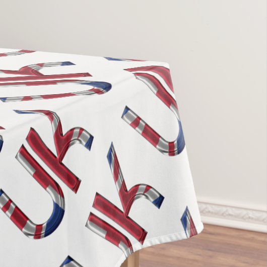 The UK Union Jack British Flag Typography Elegant Tafelkleed (Voorbeeld)