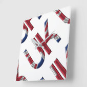 The UK Union Jack British Flag Typography Pattern Vierkante Klok (Hoek)