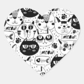 The Ultimate Cat Lover - Cozy Cat pet  Hart Sticker (Voorkant)