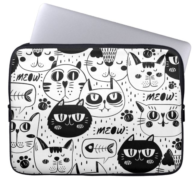 The Ultimate Cat Lover - Cozy Cat pet  Laptop Sleeve (Voorkant)