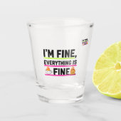 The Ultimate "I'm Fine" Labels Shot Glasses Glas (Voorkant)