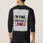 The Ultimate "I'm Fine" Men's Hoodies (Achterkant)