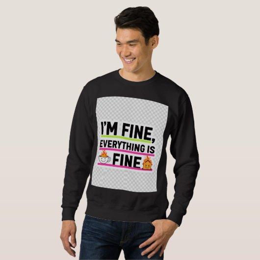 The Ultimate "I'm Fine" Men's Hoodies (Voorkant volledig)