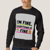 The Ultimate "I'm Fine" Men's Hoodies (Voorkant)