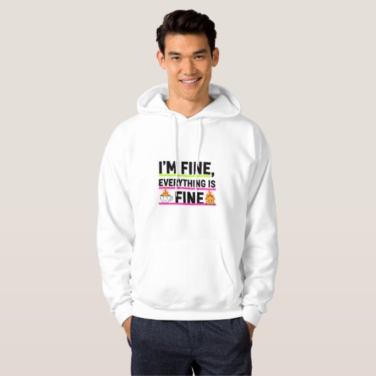 The Ultimate "I'm Fine" Men's Hoodies (Voorkant volledig)