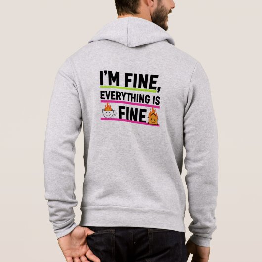 The Ultimate "I'm Fine" Men's Hoodies (Achterkant)