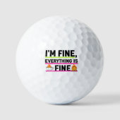 The Ultimate "I'm Fine" Men's Hoodies Golfballen (Voorkant)
