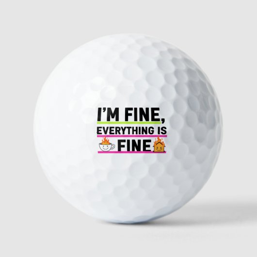 The Ultimate "I'm Fine" Men's Hoodies Golfballen (Voorkant)