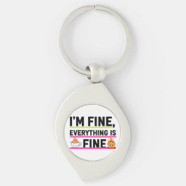 The Ultimate "I'm Fine" Men's Hoodies Sleutelhanger