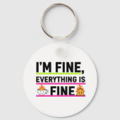 The Ultimate "I'm Fine" Men's Hoodies Sleutelhanger (Voorkant)