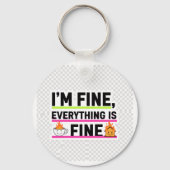 The Ultimate "I'm Fine" Men's Hoodies Sleutelhanger (Achterkant)