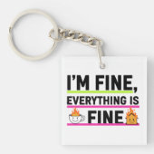 The Ultimate "I'm Fine" Men's Hoodies Sleutelhanger (voorkant)