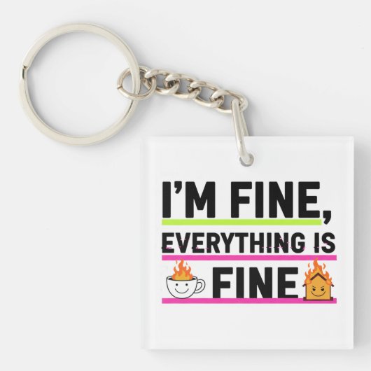 The Ultimate "I'm Fine" Men's Hoodies Sleutelhanger (voorkant)