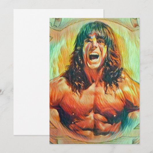 "The Ultimate Warrior" Kunst Alter Uitnodigingen (Voorkant / Achterkant)