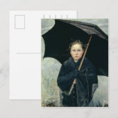 The Umbrella by Marie Bashkirtseff CC0220 Briefkaa Briefkaart (Voorkant / Achterkant)