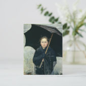 The Umbrella by Marie Bashkirtseff CC0220 Briefkaa Briefkaart (Staand voorkant)