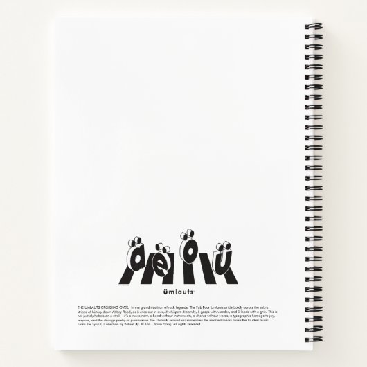 “The Umlauts™ Crossing Over” Notitieboek (Achterkant)