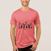 “The Umlauts™ Crossing Over” Pastel Colour Tri-Blend Shirt (Voorkant)