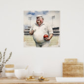 The Umpire - Archief Cricket Print (Keuken)