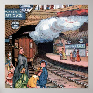 "The Underground, London",  illustratie Poster