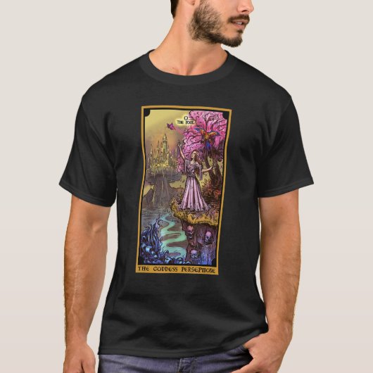 The Underworld Goddess The Fool Tarot Card Pagan W T-shirt (Voorkant)