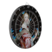 The Unexpected Arrival of Blue Butterflies Dartbord (Voorkant Links)