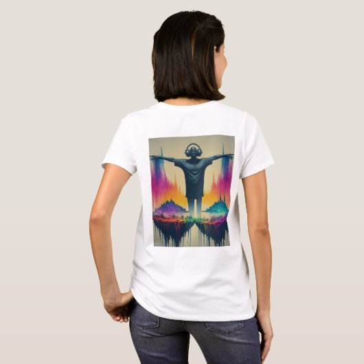 The Unifying Mix: DJ Bridge Builder T-shirt. T-shirt (Achterkant volledig)
