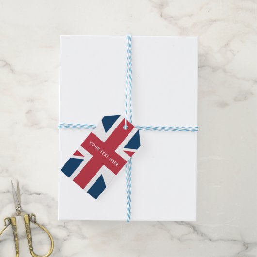 The Union Jack British Flag Cadeaulabel (Met Touw)