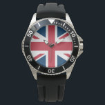 The Union Jack British Flag Horloge<br><div class="desc">Watch with The Union Jack flag design. This United Kingdom flag design is a great way to show you are proud to be British.</div>