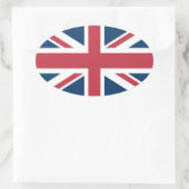 The Union Jack British Flag Ovale Sticker (Tas)