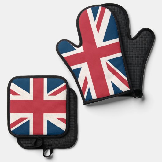 The Union Jack British Flag Ovenwant & Pannenlap Set (Voorkant / Achterkant)
