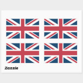 The Union Jack British Flag Rechthoekige Sticker (Vel)