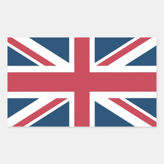 The Union Jack British Flag Rechthoekige Sticker (Voorkant)